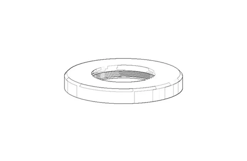 DORNBRACHT Rosette ERSATZTEILE 092810147 D. 48 x D. 26 x 6 mm Platin gebürstet, 092810147-06 Galeriebild 1